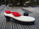 High Heel Shoes Shaped Cane Daybed , White Resin Wicker Daybed